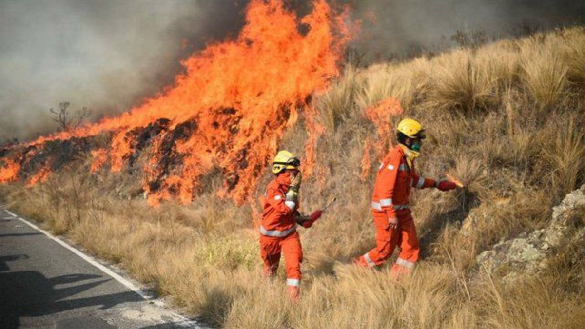 Permanecen activos incendios forestales en Córdoba y Entre Ríos