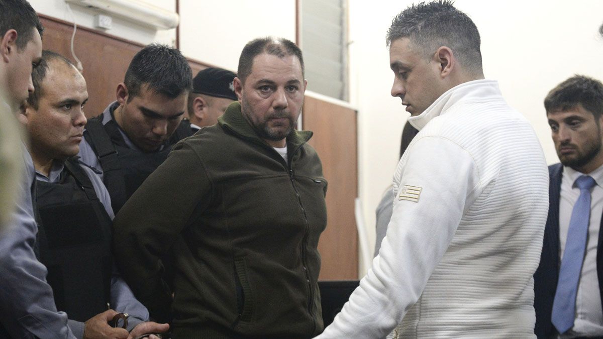Víctor Schillaci y Cristian Lanatta en uno de los juicios tras la fuga.