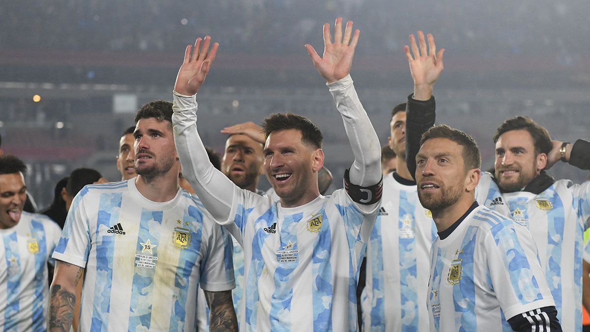 Argentina tuvo su festejo con el público tras ganar la Copa América.
