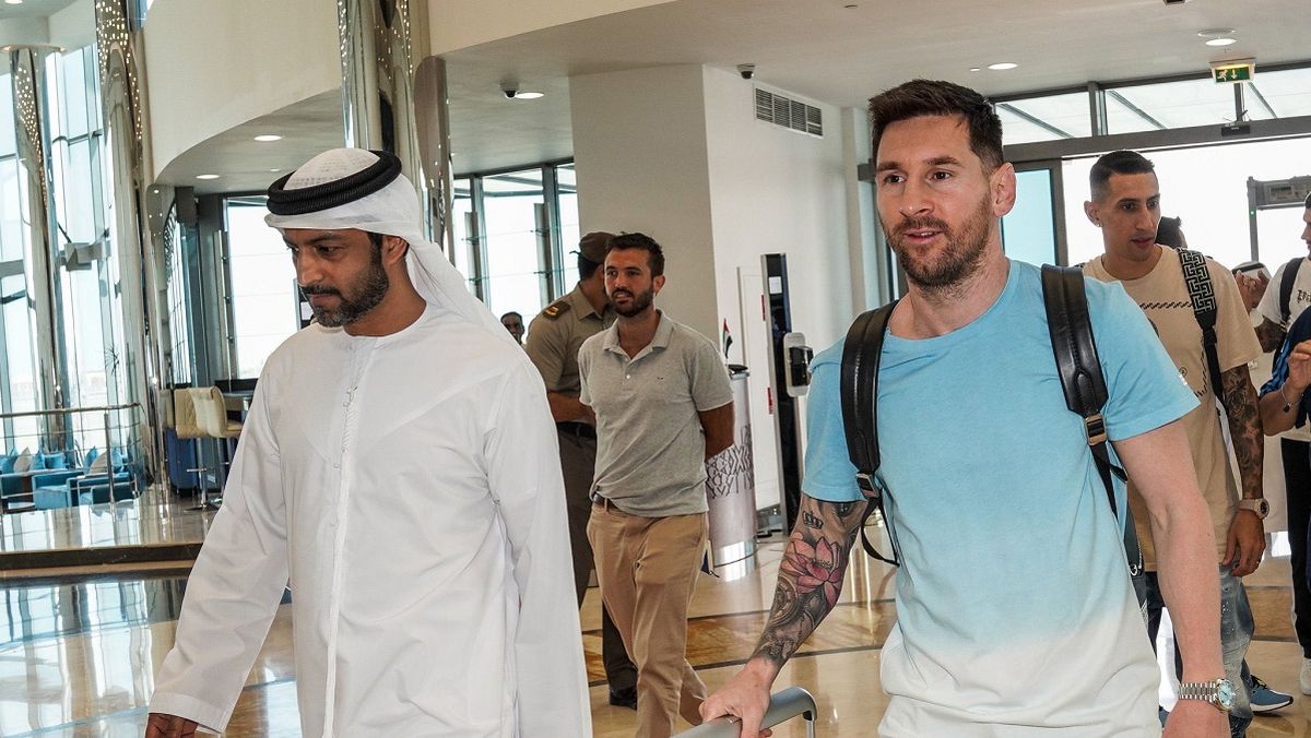 Messi se sumó a la delegación argentina en Qatar