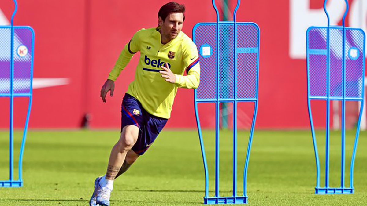 Lionel Messi volvió a entrenar con el plantel.